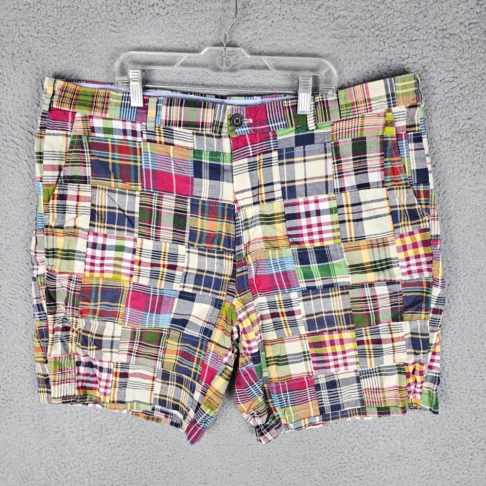 Brooks Brothers Shorts Mens 40 Multi Plaid India Madras Patchwork Preppy 5416